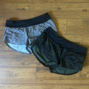 lululemon speed shorts low rise size 6 - set of two